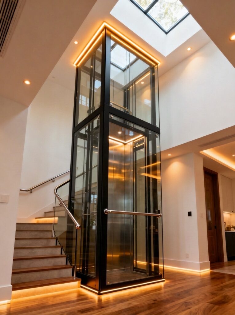 ASCENSOR DE CRISTAL EN CASA