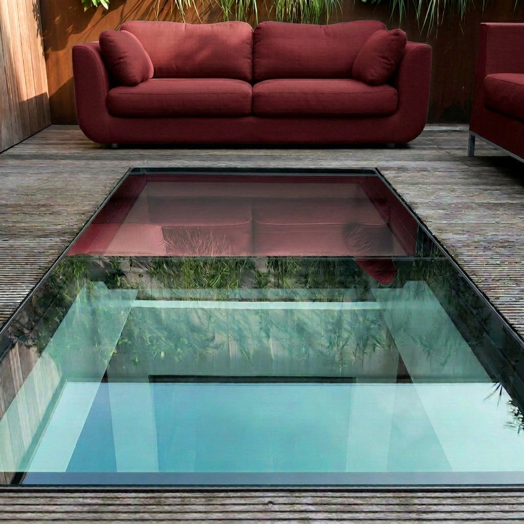 Suelo de cristal pisable: tipos de vidrio, instalación y precio por m²