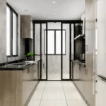 Puerta corredera de cristal para cocina: tipos, sistemas y precios